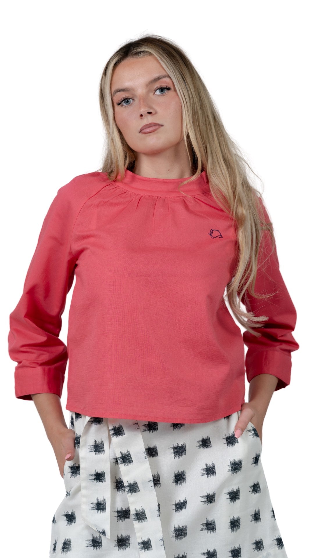 Sustainable Style Staple: Fuchsia High Neck Top