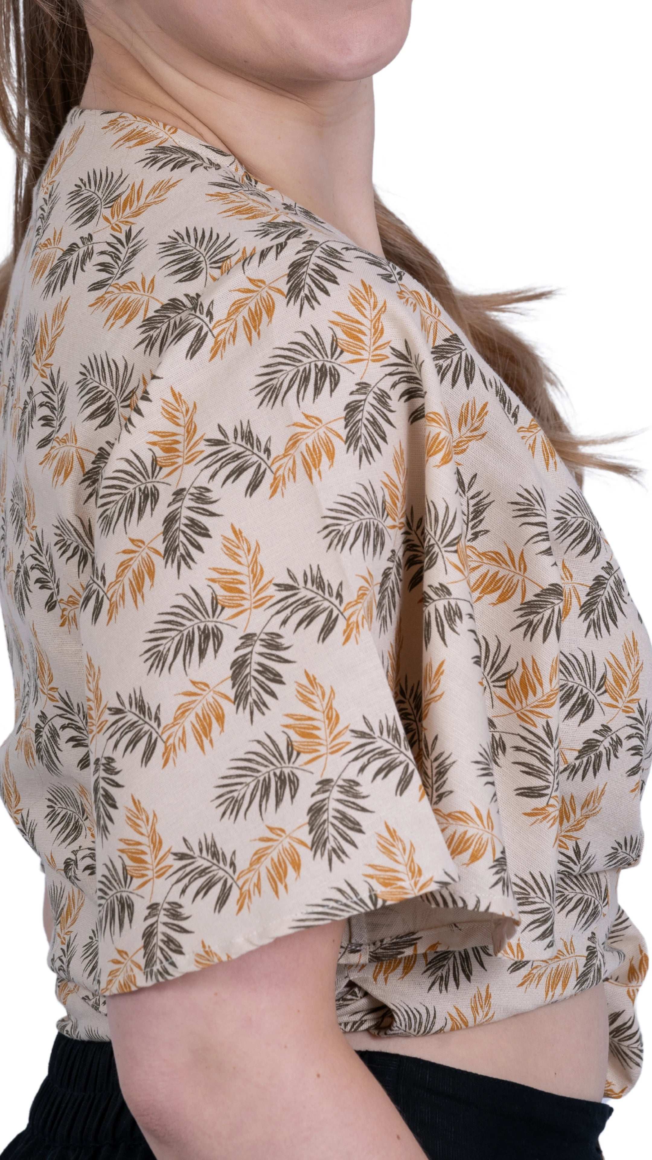 Biscuit Bliss Eco - Friendly Wrap Top | Sustainable Women's Tops - TopsKaree