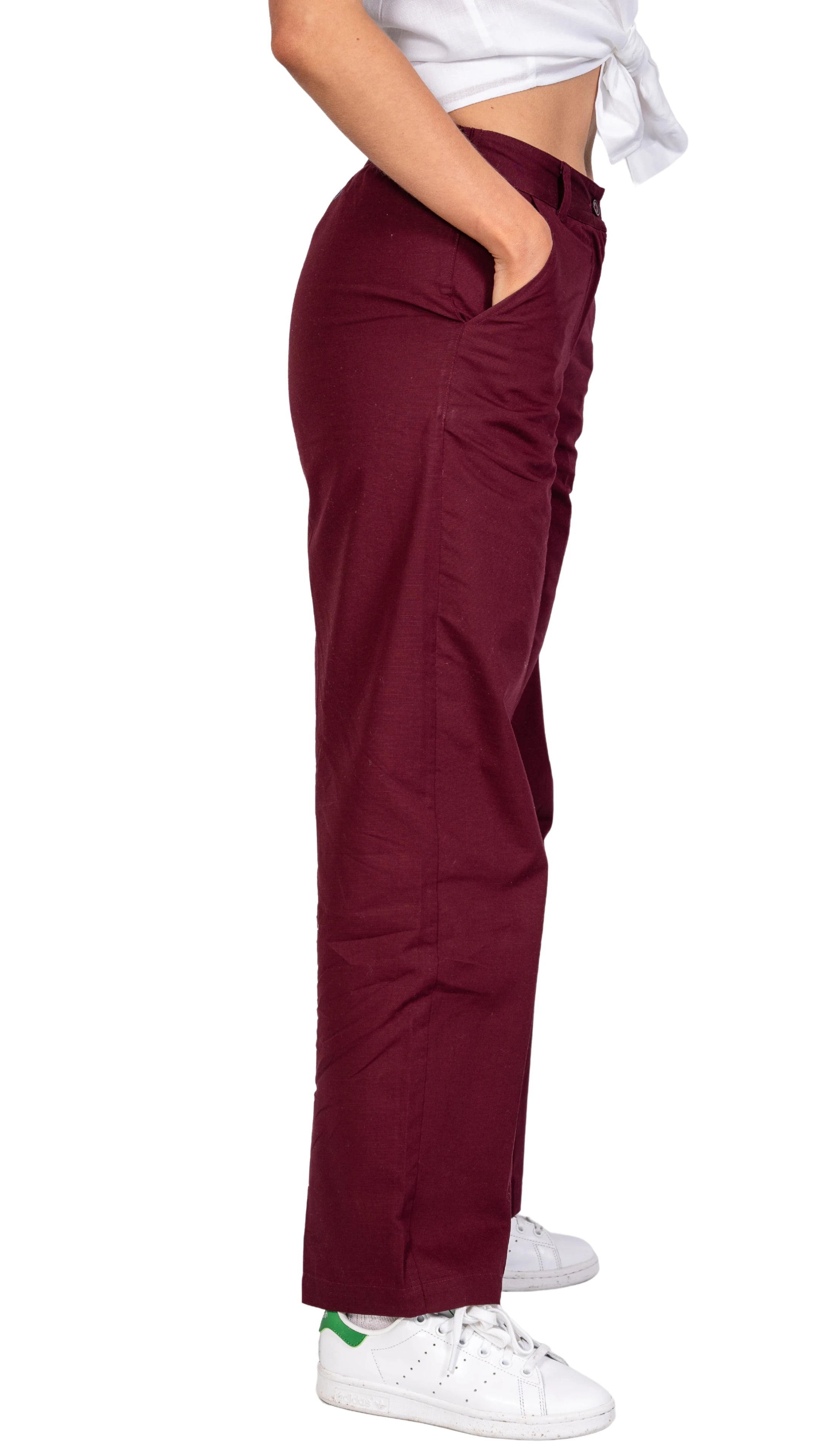 Embrace Enchanting Elegance with Sustainability: Black Rose Elegance Linen Trousers - TrousersKaree