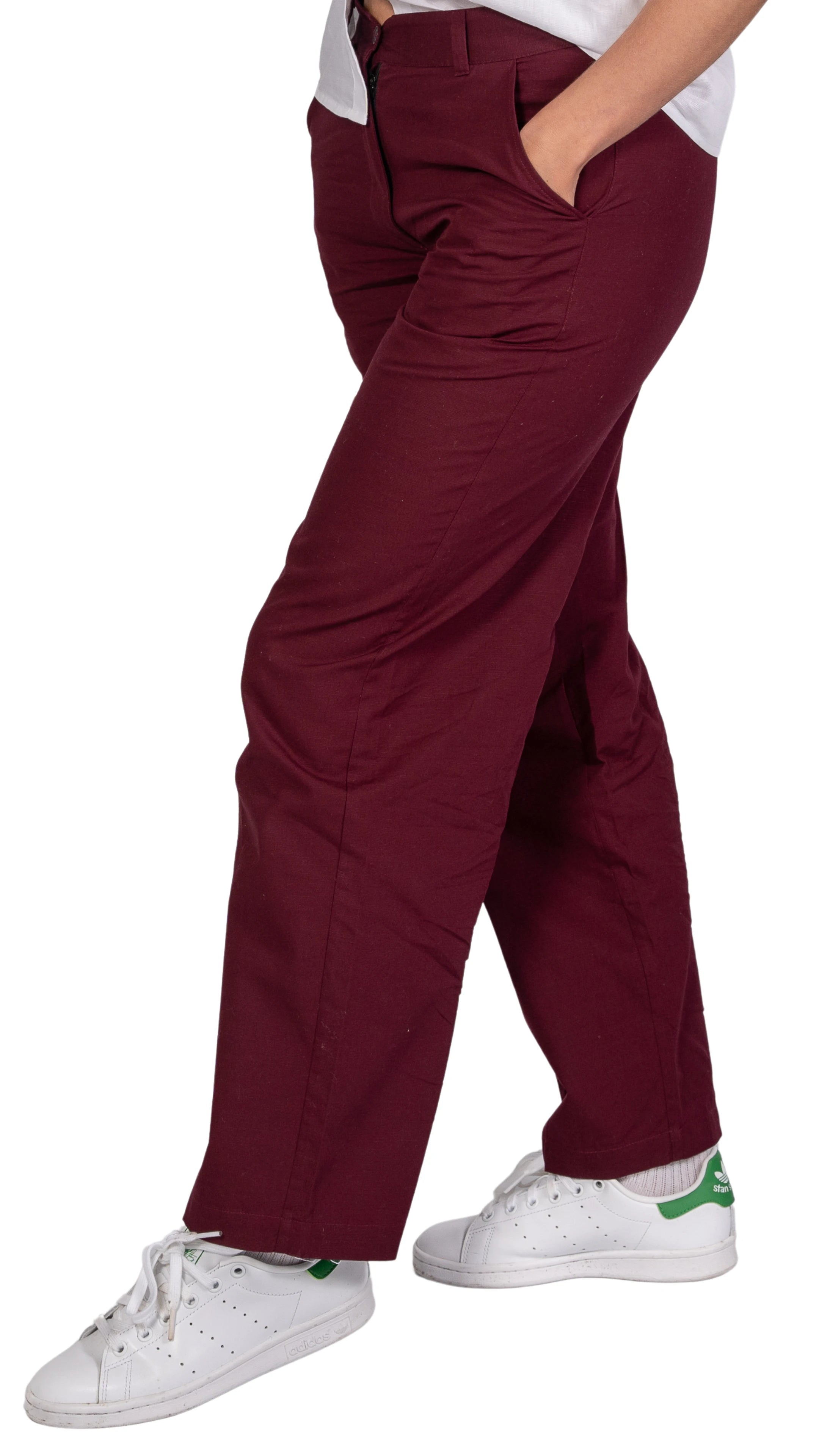 Embrace Enchanting Elegance with Sustainability: Black Rose Elegance Linen Trousers - TrousersKaree