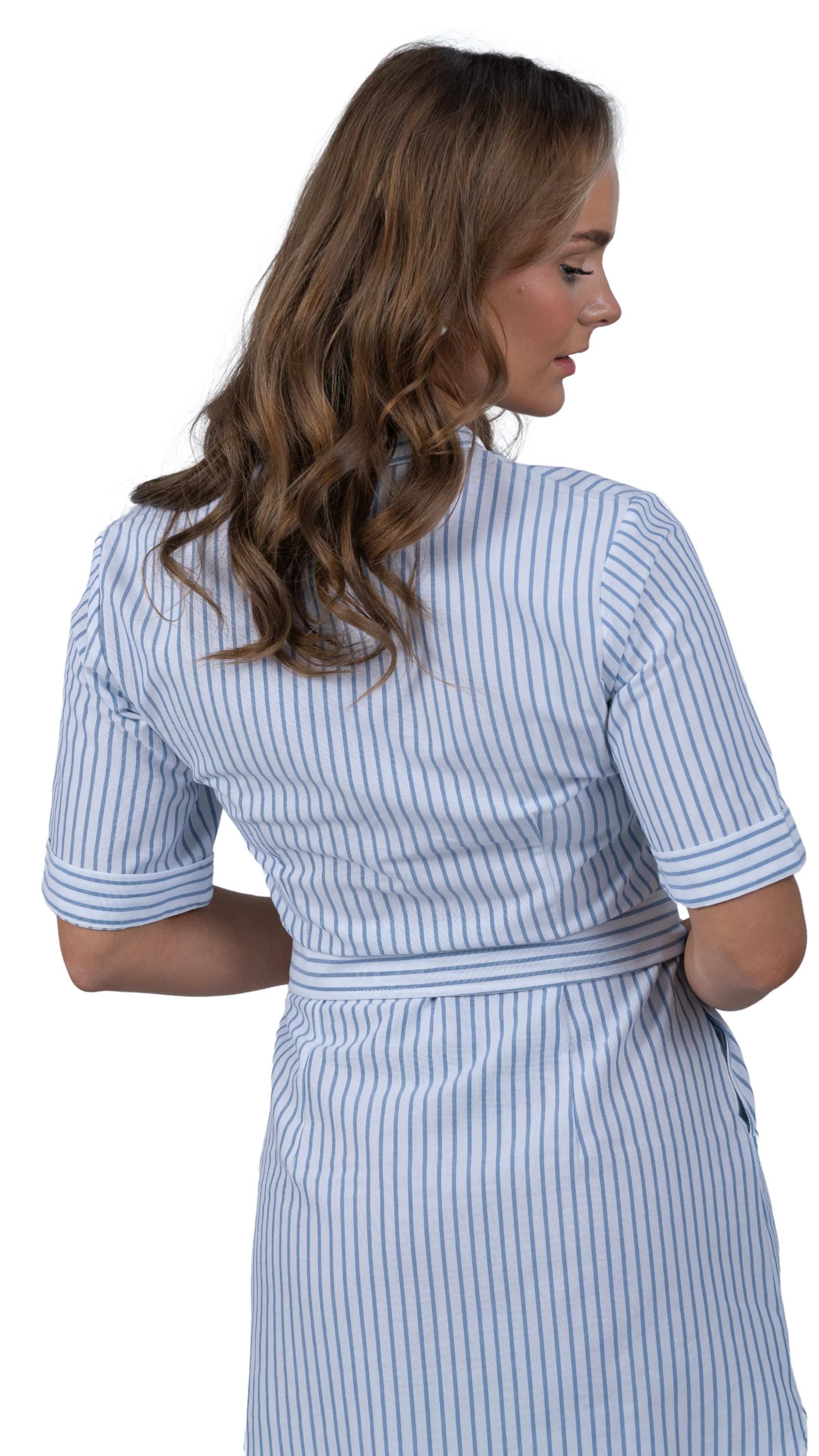 Nautical Breeze Striped Shirt Dress - DressKaree