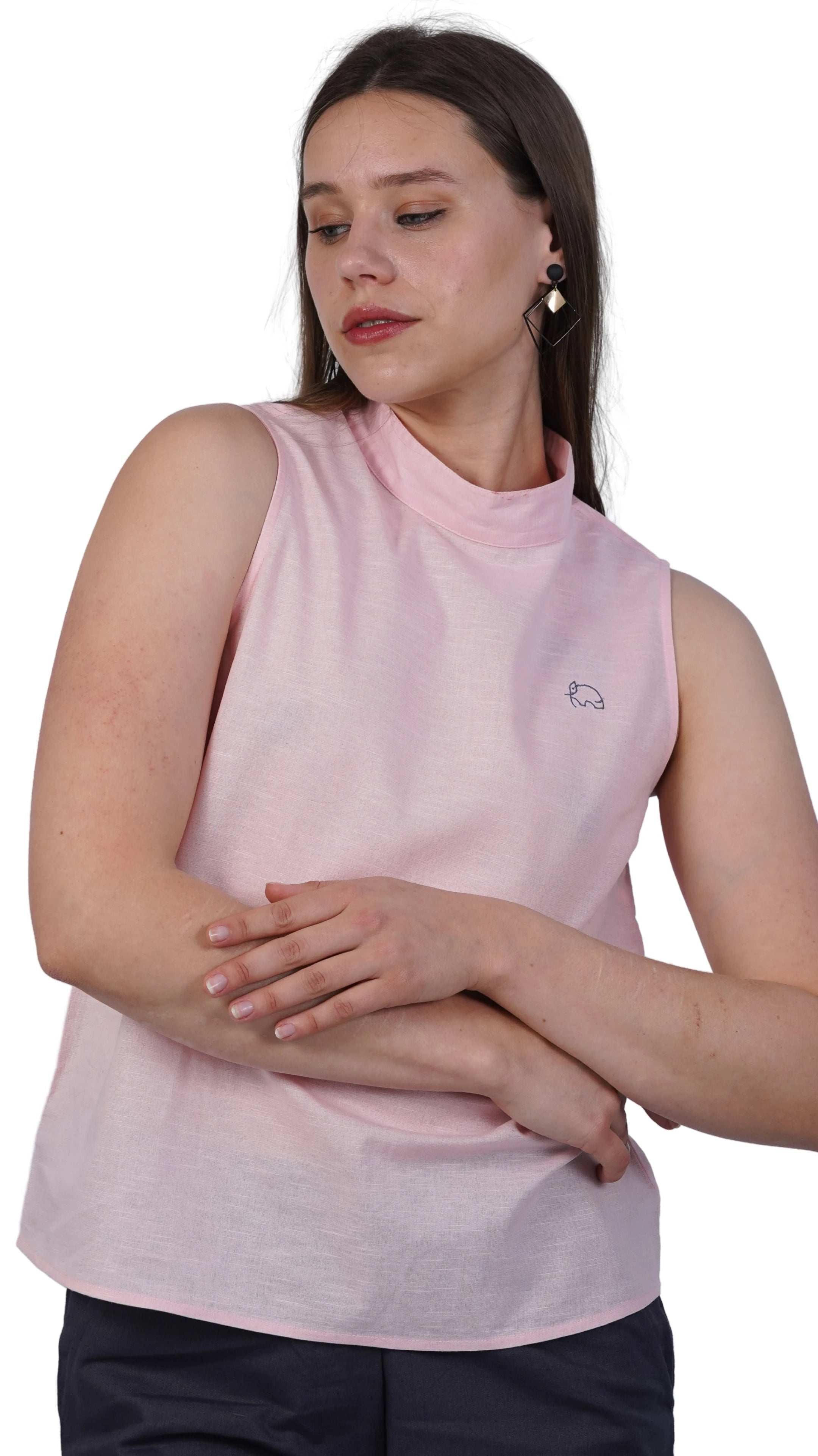 Peach Blossom Breeze Sleeveless Top - TopsKaree