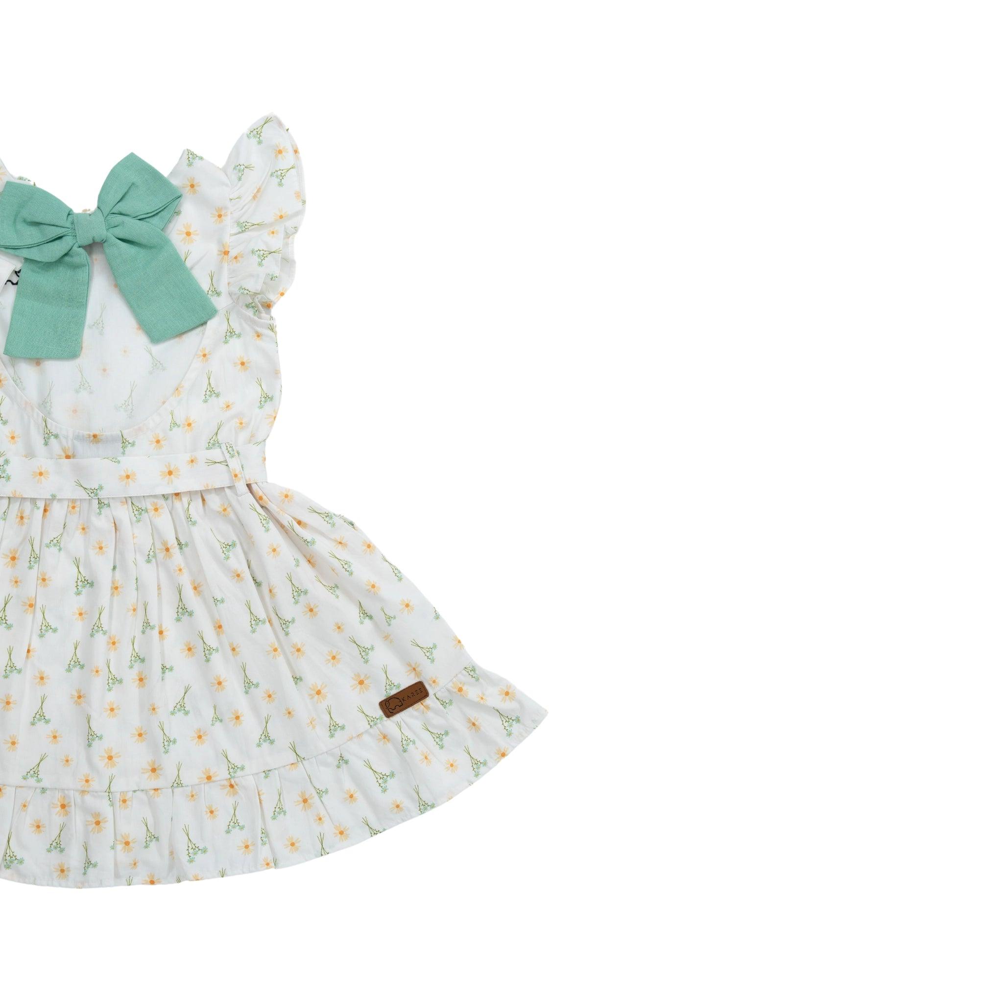 Petite Blossom Cotton Dress in Smoked Pearl - DressKaree
