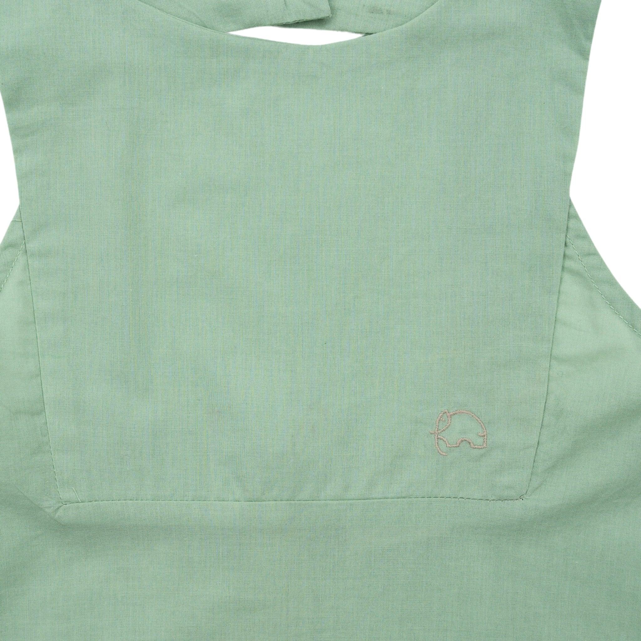 Smoke Green Cotton Kids Top - TopsKaree