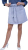Sustainable Elegance: Light Blue Self Print Elegance Linen Cotton Skirt